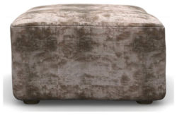 Heart of House Harrison Shimmer Fabric Footstool - Mink